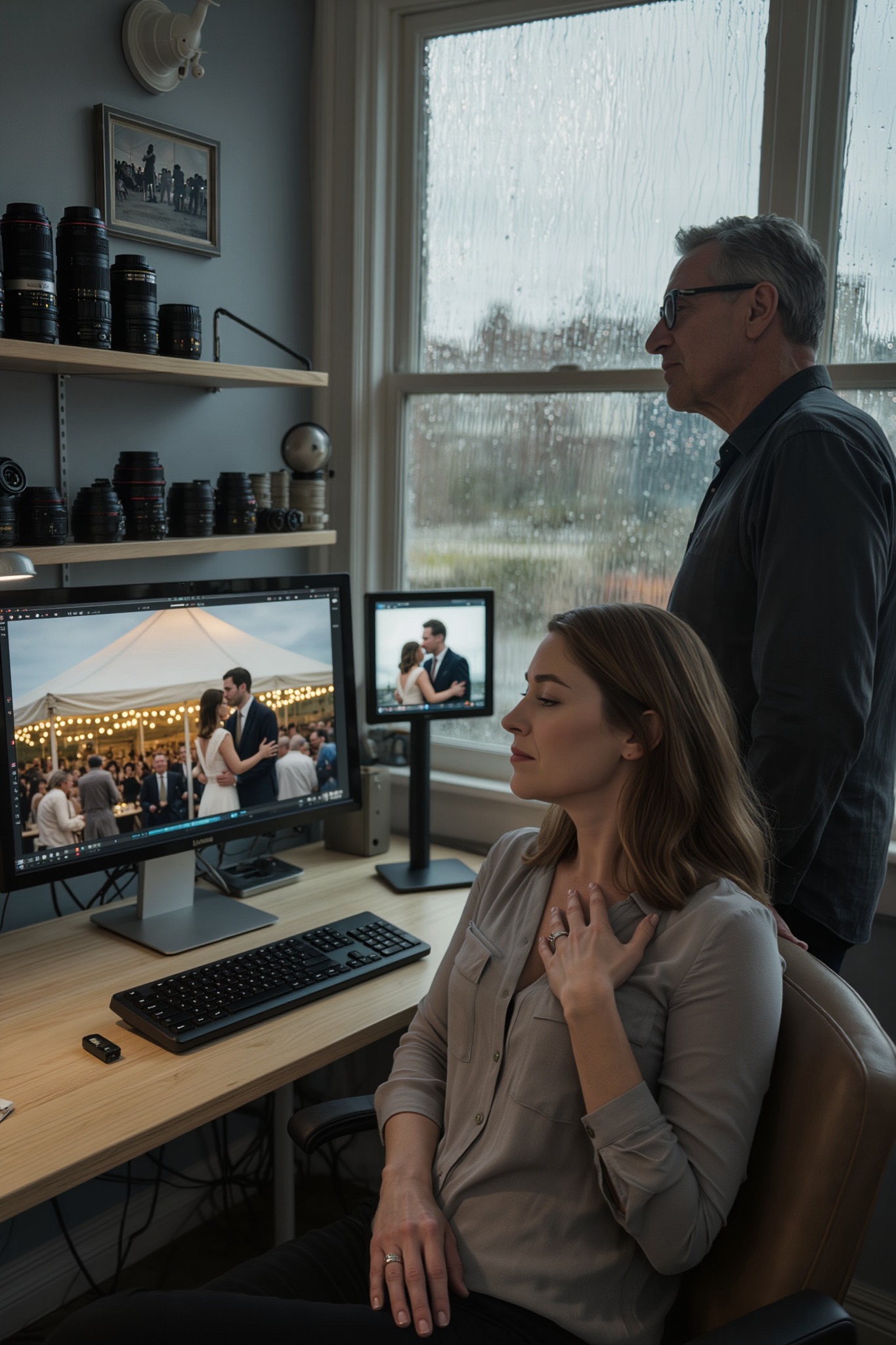 To uger efter mit bryllup ringede fotografen og sagde, at jeg ikke skulle fortælle det til mine forældre endnu, fordi han havde fundet noget, jeg skulle se først. Og da jeg sad i hans studie og så et spejlbillede i spejlet bag receptionsteltet fange min mand og min brudepige i ét billede, som de aldrig vidste eksisterede, indså jeg, at den lykkeligste dag i mit liv var blevet brugt som dække for noget langt grimmere.