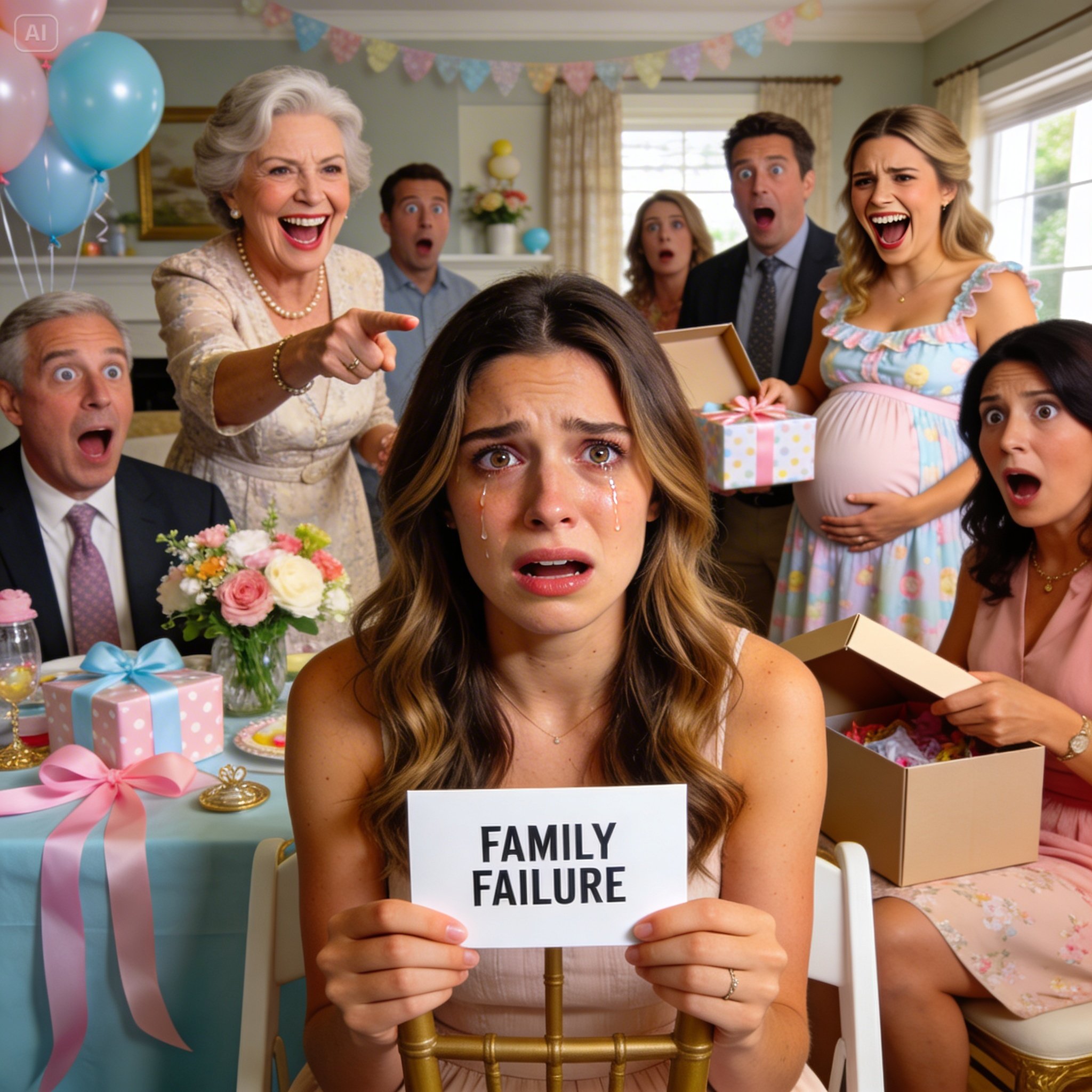 Til min søsters babyshower satte jeg mig ned og så ordene “Familiefiasko” skrevet på mit sædekort. Min mor lo mig lige op i ansigtet. “Det klæder dig, ikke sandt?” sagde hun. Hele rummet eksploderede i latter, da min søster selvtilfreds begyndte at pakke min gave ud. Men i det øjeblik hun åbnede den næste æske, forsvandt hendes smil – og hele rummet faldt i lamslået stilhed.