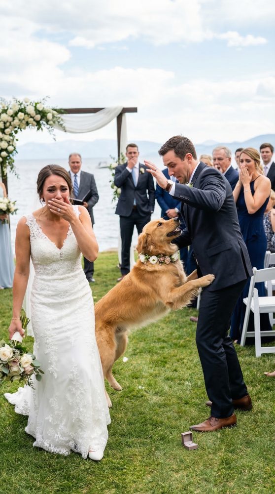 På min bryllupsdag sprang min elskede hund pludselig frem mod brudgommen, gøede og bed ham foran alle. Jeg troede, det bare var panik – indtil jeg opdagede sandheden bag det … og jeg brast i gråd.
