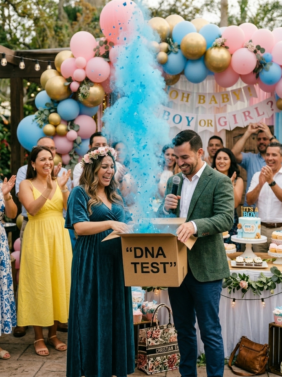 Jeg var tvunget til at organisere min mands elskerindes babyshower – men de vidste ikke, at den “gave”, jeg ville give, ville være en DNA-test, der ville ødelægge deres stolthed.