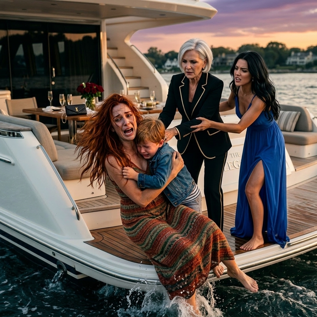 “Ved min søsters dimissionsfest på mine forældres private yacht blev min 6-årige søn og jeg pludselig skubbet bagfra, men da jeg vendte mig om, smilede min mor koldt og sagde: ‘Det er her, I begge ender.’ Min søster smiskede: ‘Farvel, dødvægte.’ Jeg knugede min søn, da vi ramte havet. Timer senere, da de kom hjem … rystede deres skrig hele nabolaget.”