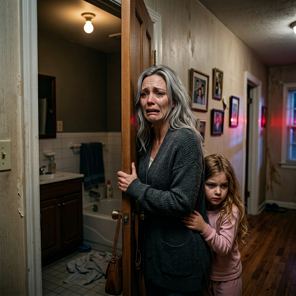 Min 5-årige datter plejede at bade med min mand, og de var altid derinde i over en time. En dag spurgte jeg hende: “Hvad laver du derinde?” Hun sænkede hovedet, tårerne fyldte hendes øjne, men sagde ingenting. Næste dag kiggede jeg stille ind på badeværelset – og i det øjeblik jeg så, hvad der skete, løb jeg direkte til politiet.