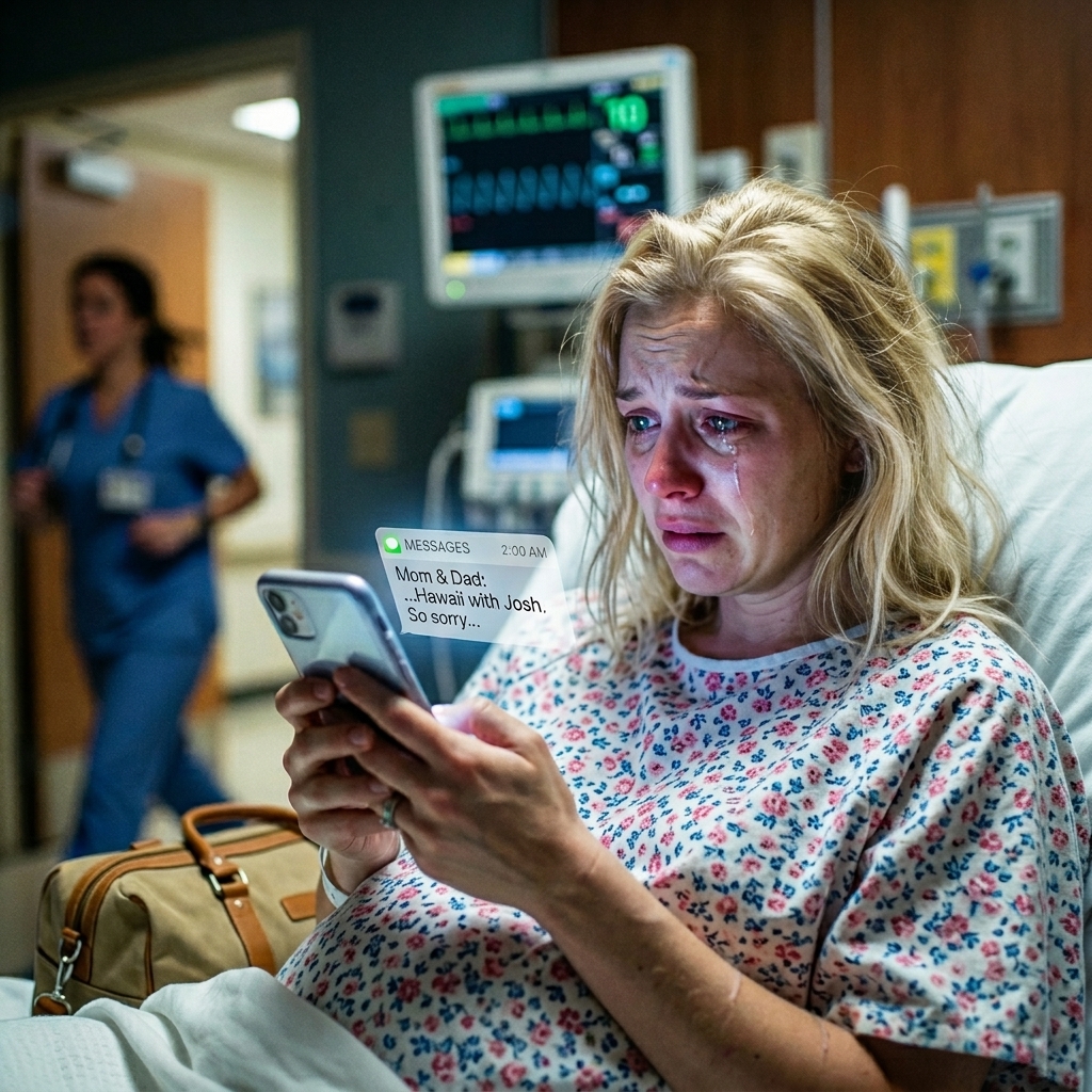 De sagde til mig: “Vi er allerede i lufthavnen. Hawaii kan ikke vente.” Jeg lå i en hospitalsseng, min mand var død få timer tidligere, og min krop begyndte at føde klokken 2 om natten. Jeg husker, at jeg udbrød: “Mor … Daniel er væk,” og ikke hørte andet end kold ligegyldighed. Det var den nat, jeg holdt op med at være deres datter. År senere, da de dukkede op ved min dør og spurgte, om de måtte se mit barn, havde de ingen idé om, hvad der ventede dem.