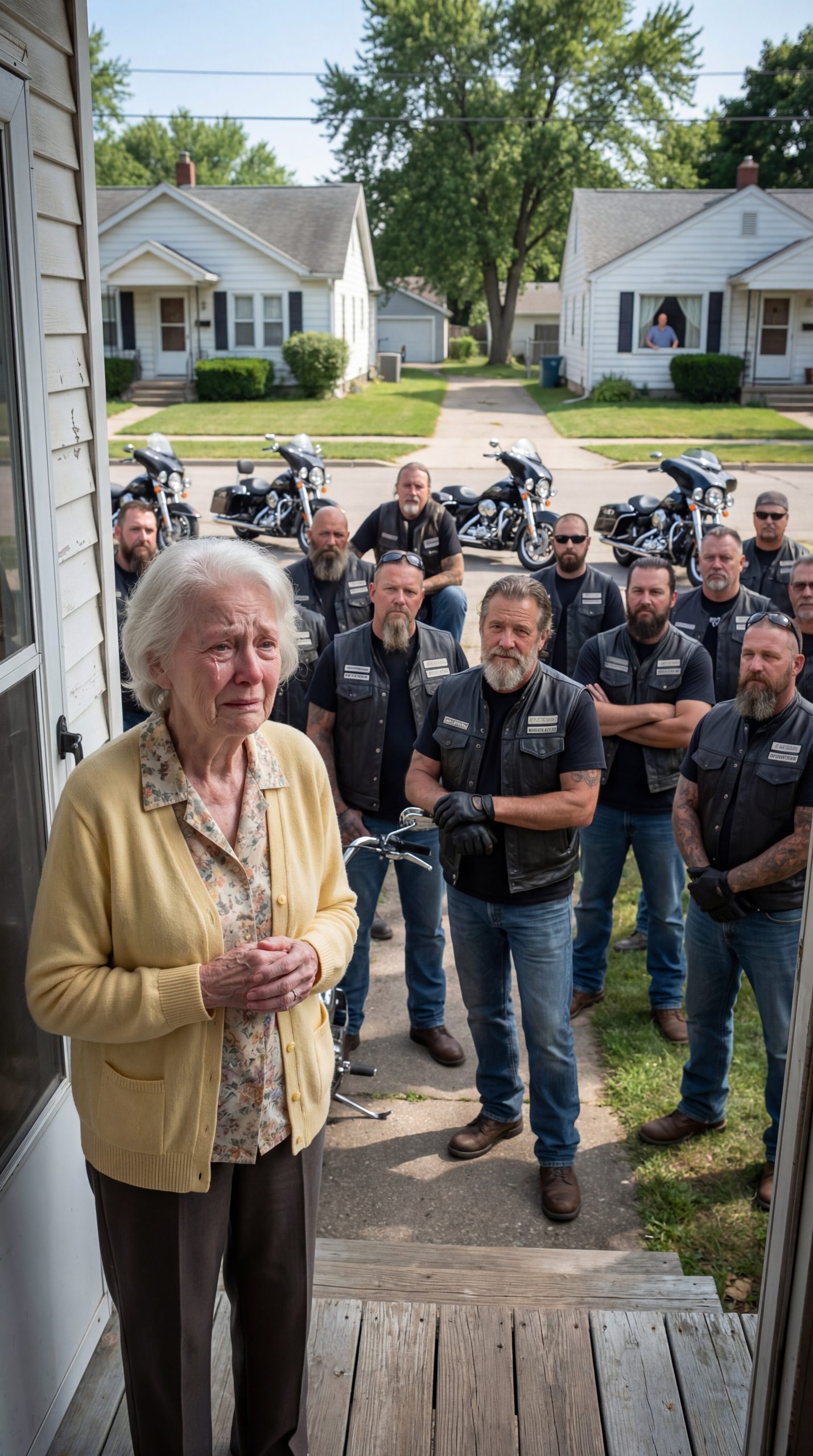 En 77-årig kvinde, der boede alene, skjulte måneders frygt bag et stille hjem, mens en mand langsomt tog hendes penge og tillid – indtil hun åbnede sit tomme køleskab for en gruppe motorcyklister, og de afslørede sandheden, han troede, ingen nogensinde ville se.