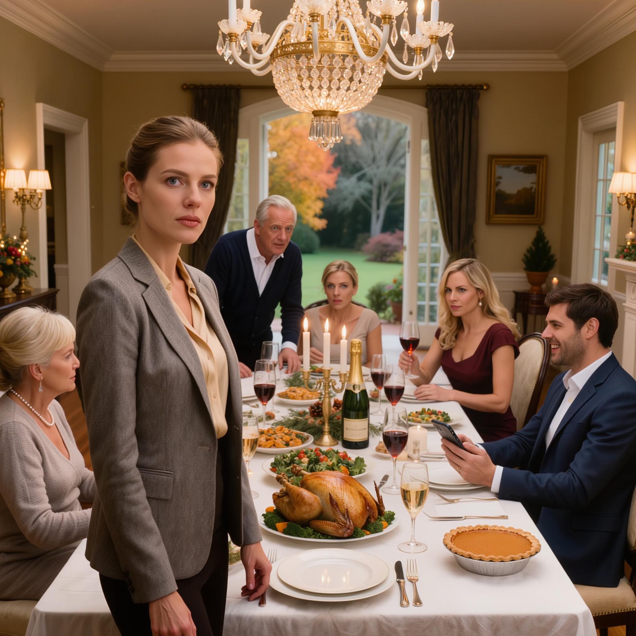 Min søster sagde: “Mor og far påstår, at du aldrig hjælper vores familie.” Ved bordet begyndte alle at klappe. Jeg smilede og sagde: “Fantastisk. Det betyder, at de månedlige realkreditbetalinger på 7.500 dollars stopper lige nu.” Far frøs til, og mor blev bleg.