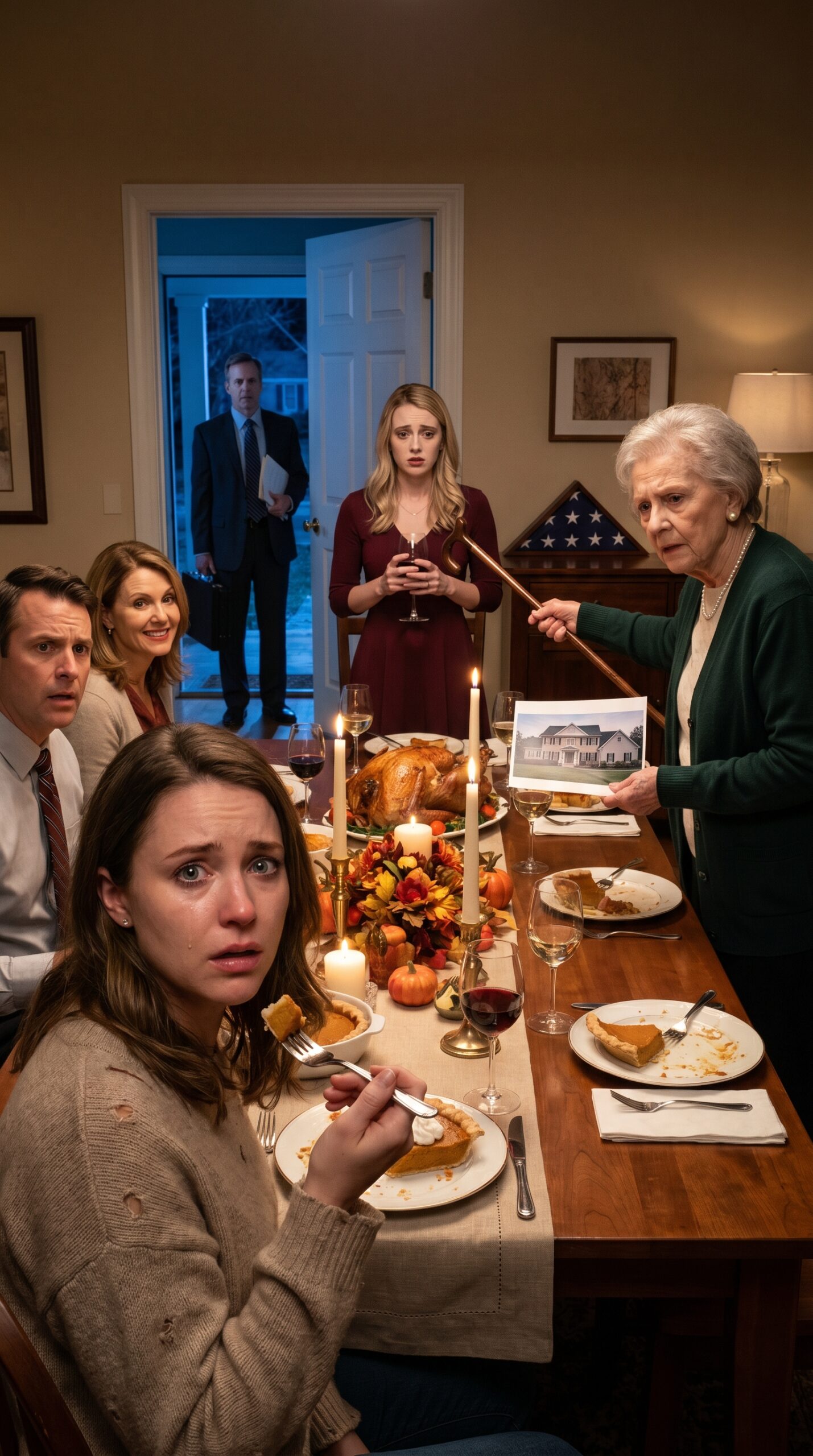 Ved Thanksgiving-middagen pegede min bedstemor på mig og spurgte, hvorfor et ældre par boede i det milliondyre feriehus, hun havde købt til mig.