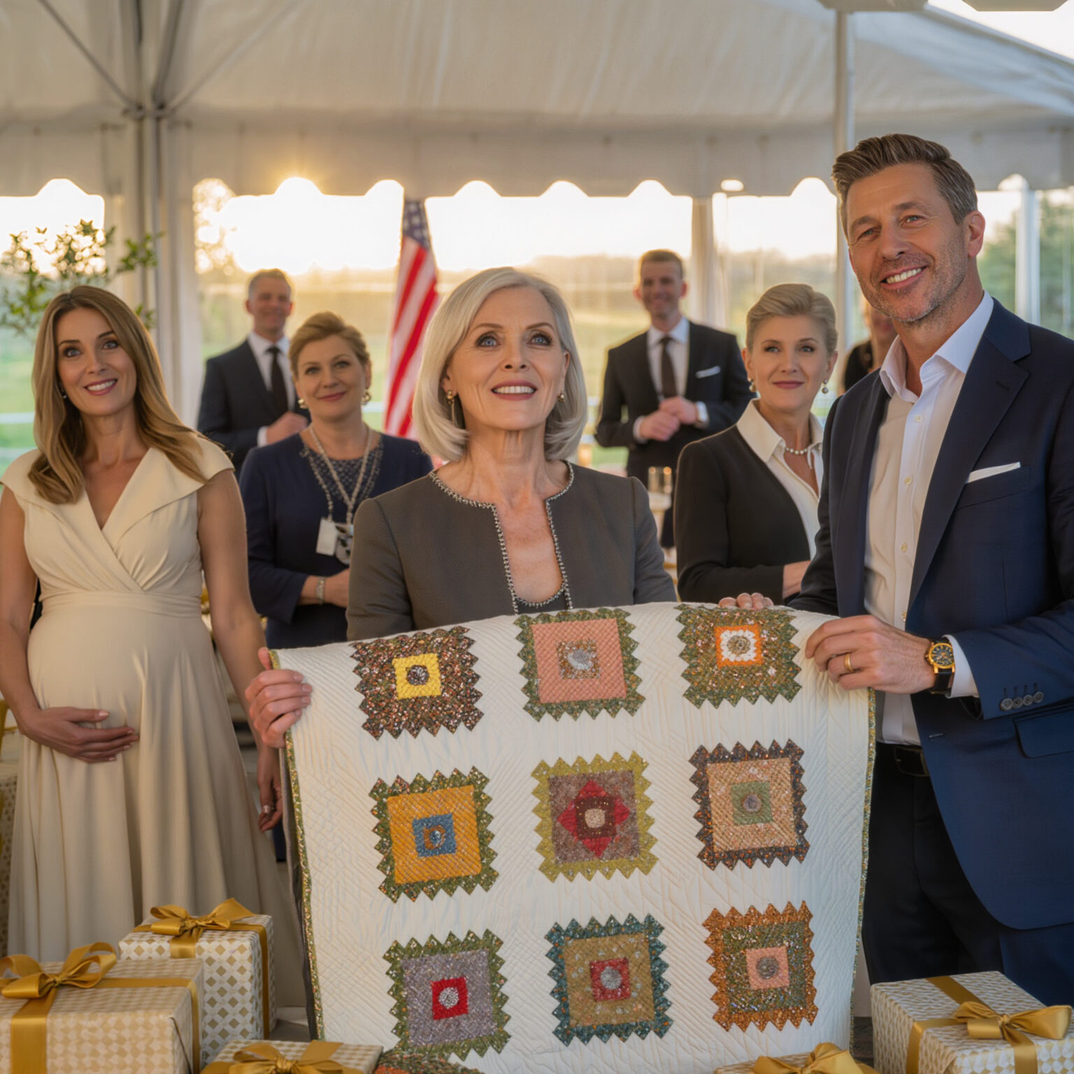 Til min datters babyshower gav jeg hende et tæppe, jeg havde syet i 9 måneder; hendes mand smed det som skrald: “Din mor er bare frokostpige, skat.”
