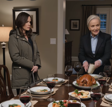 TTD – Min mor fjernede min stol fra Thanksgiving-middagen, fortalte mig, at dette år var “Til familien, der rent faktisk dukker op”, og så skubbede hun min søster en kuvert fuld af kontanter lige foran mig, som om hun ville have, at hele bordet skulle se mig forstå min plads – men hvad de ikke vidste var, at den datter, de lige havde skåret ud af ferien, var den samme, der stille og roligt bar på realkreditlånet, forsyningsselskaberne, studieafgiften, lastbilen, forsikringen og alle de andre regninger, de var holdt op med at bemærke for år siden, så jeg gik ud uden en scene, åbnede min bærbare computer, slukkede for alle livliner på under en time og lod morgenen forklare præcis, hvem der havde holdt det hus i live.