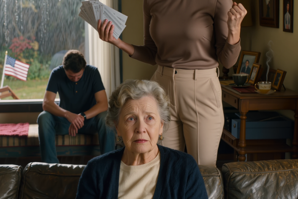 Min svigerdatter gav mig et selvtilfreds lille smil og viftede med en stak papirer foran mig. “Fandt dine opsparinger, mor. Vi har vist en nødfond alligevel.” Min søn satte sig ved siden af ​​hende uden at sige noget. Jeg ringede ikke til nogen. Jeg smilede bare …