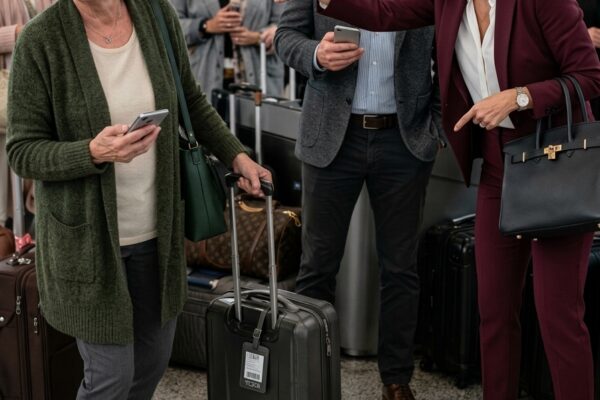 I lufthavnen sagde min svigerdatter højt: “…”