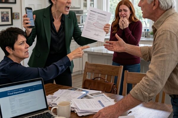 “Hvorfor stoppede du med at betale dit realkreditlån på 378.000 dollars?” ringede banken. Jeg var lamslået – jeg underskrev aldrig noget lån. Mine forældre forfalskede mit navn for at redde min søsters hus. Det, jeg gjorde derefter, chokerede dem.