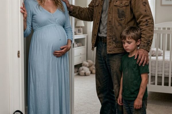 En gravid kvinde åbnede døren og så sin mand med et hjemløst barn: “Han skal bo hos os.” Men da hun kiggede nøje på ham, følte hun det, som om hendes fortid åndede hende i nakken.