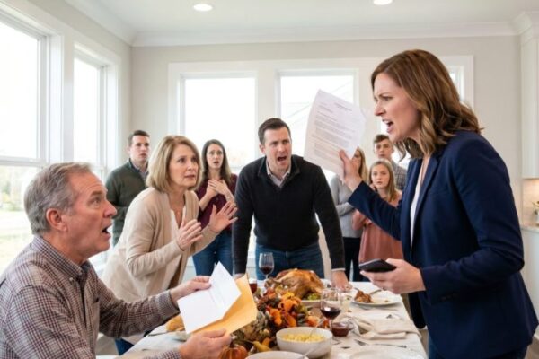 Mine forældre solgte det hus, jeg havde bygget, og gav pengene til min bror. På Thanksgiving-morgenen ringede deres telefon. Et brev fra min advokat, far kom ind med kuverten.